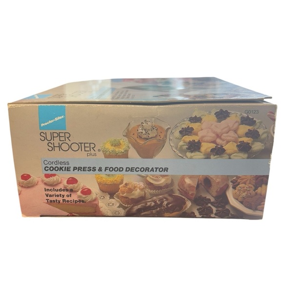SUPER SHOOTER PLUS Cordless Cookie Press Decorator Proctor Silex Complete - Picture 8 of 10